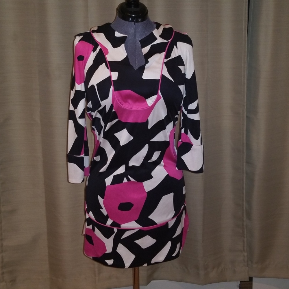 Printed silk dress